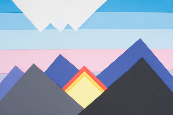 colored decorative mountains made of paper - Photo, Image