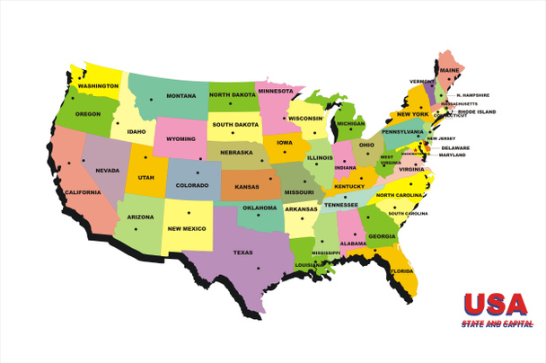 Mapa USA
 - Foto, Imagen