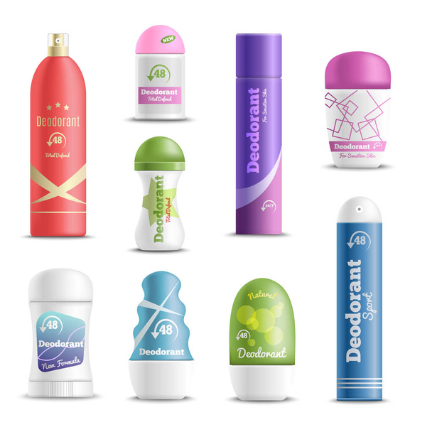 Deodoranti spray stick Set realistico
  - Vettoriali, immagini