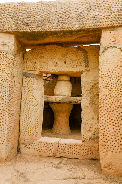 Hagar Qim tempelcomplex gevonden op het eiland Malta - Foto, afbeelding