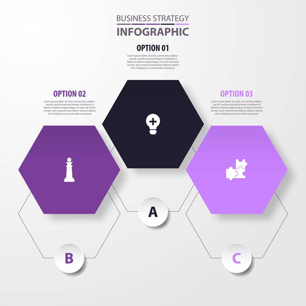 business infographics template design for presentation - Vector, Image
