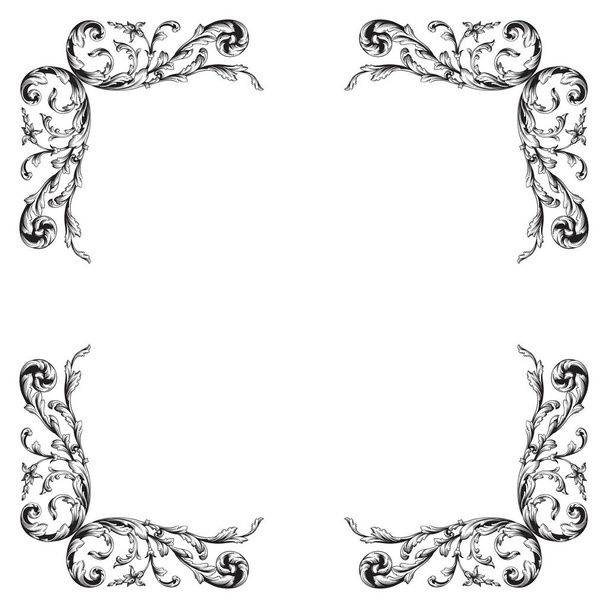 Adorno vectorial barroco en estilo victoriano
 - Vector, Imagen