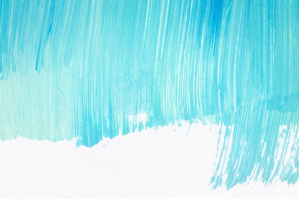 Abstract cyan hand painted background - Foto, Bild