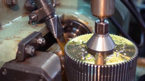hobbing machine in the factory - Footage, Video