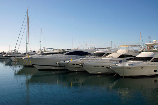 Marbella (Spain). Yacht moored in Puerto Banus - Photo, Image