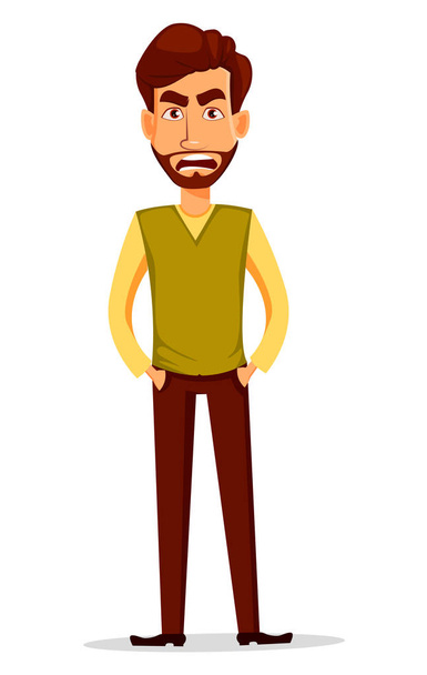 Business man with beard - Vector, Image