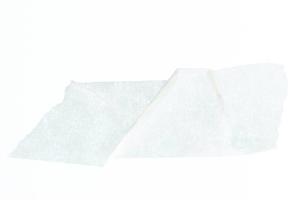 One wrinkled white masking tape piece - Photo, Image