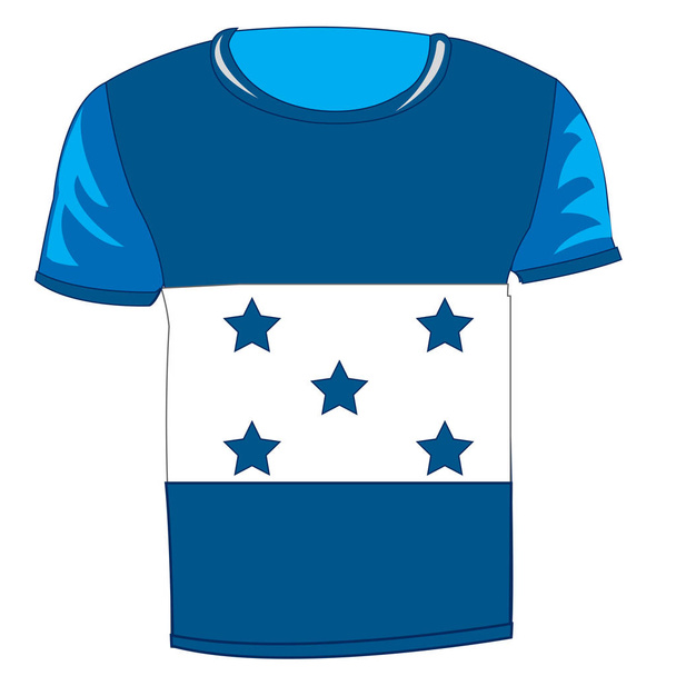 T-shirt flag Honduras - Вектор,изображение