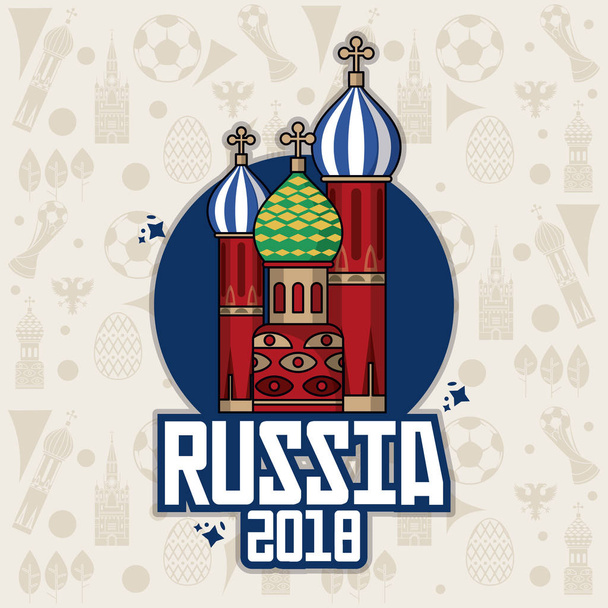 Rusia 2018 diseño turístico
 - Vector, Imagen