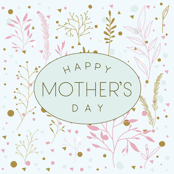 happy mothers day handmade font postcard - Vector, Imagen