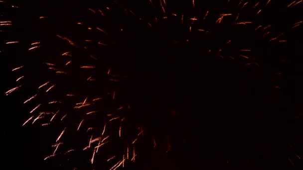 Chispas chispeantes de fuegos artificiales
 - Metraje, vídeo