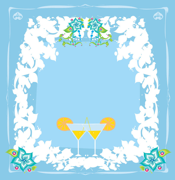 Cocktail party Invitation Card - Vektor, Bild