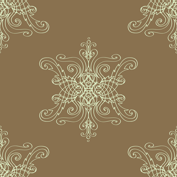 Damask retro seamless pattern  - Vector, imagen