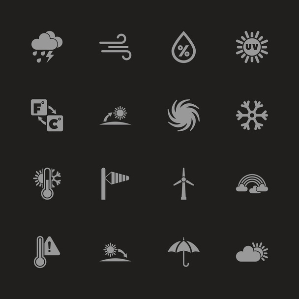 Погода - Плоские векторные иконки
 - Вектор,изображение