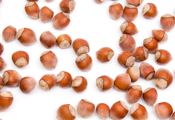 Hazelnuts. Food background, photo wallpaper. - Foto, Imagem
