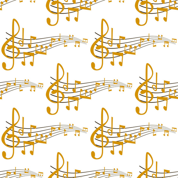 Notes music vector melody colorfull musician symbols sound notes melody text writting audio musician symphony illustration seamless pattern background - Vector, Image