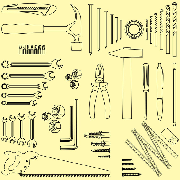 D.I.Y. conjunto de herramientas manuales
 - Foto, imagen