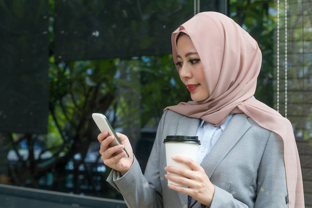 pretty elegant female muslim office worker - Фото, изображение