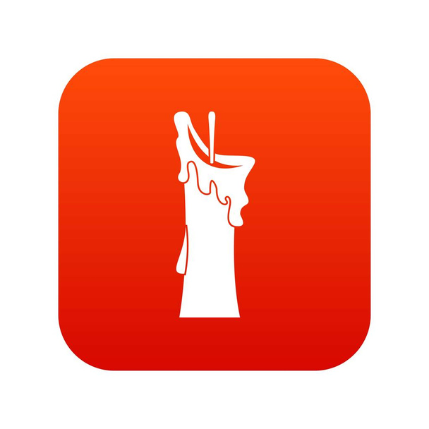 Little candle icon digital red - Vector, afbeelding