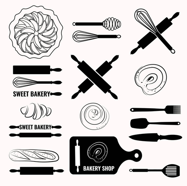 bakery icons - Διάνυσμα, εικόνα