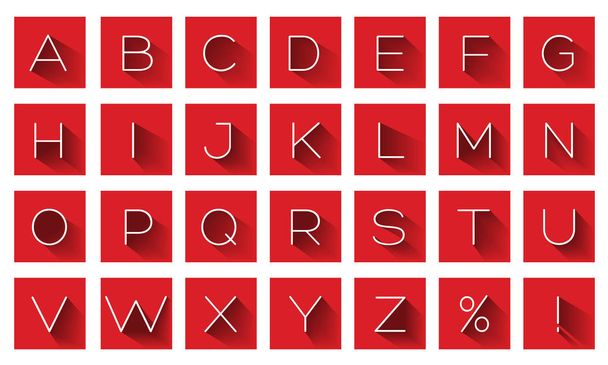 Flat Design Letters - Vector, Image