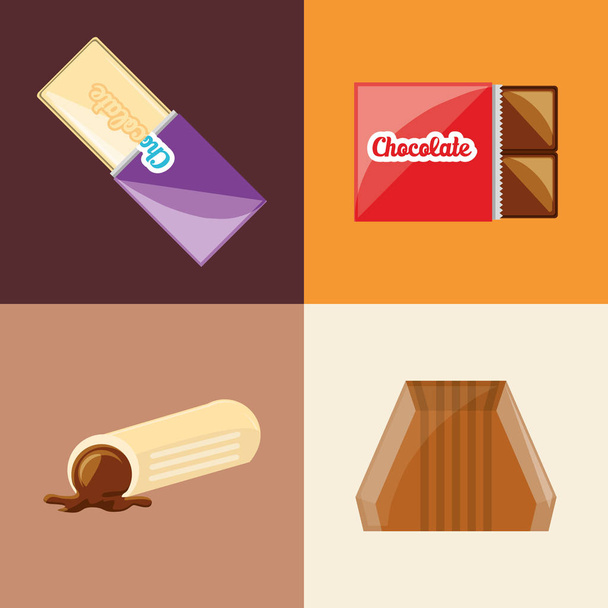 Chocolate candies design - Vektor, kép