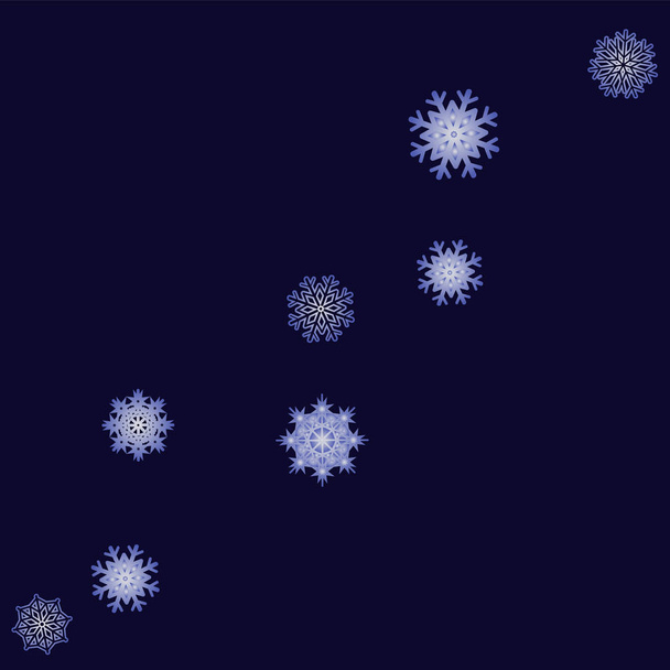 New Year background vector with falling snowflakes - Vector, Image