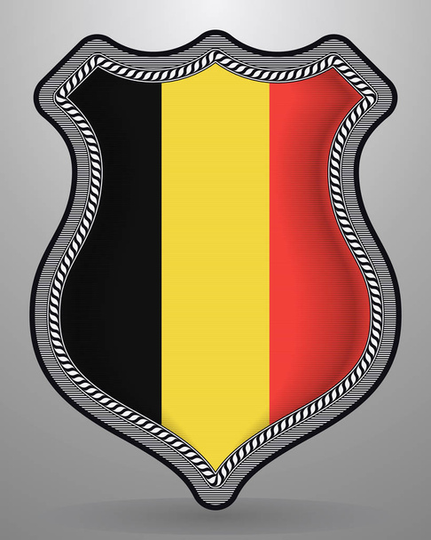 A Belgium lobogója. Vektor jelvény és ikon - Vektor, kép