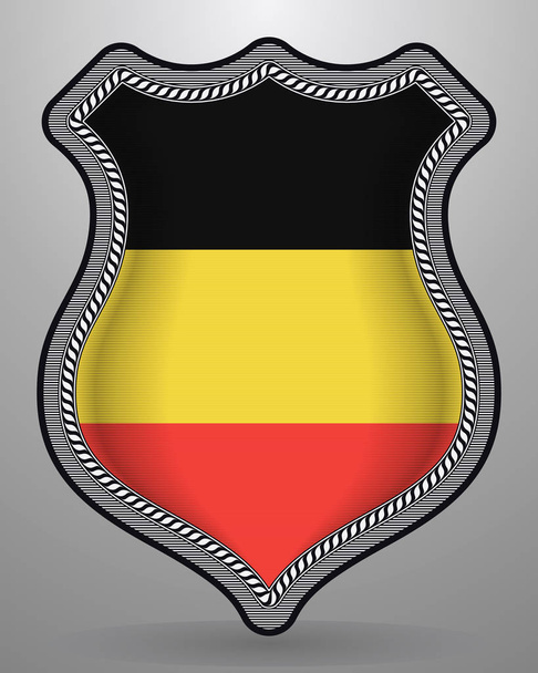 Flag of Belgium. Vector Badge and Icon - Vector, Image