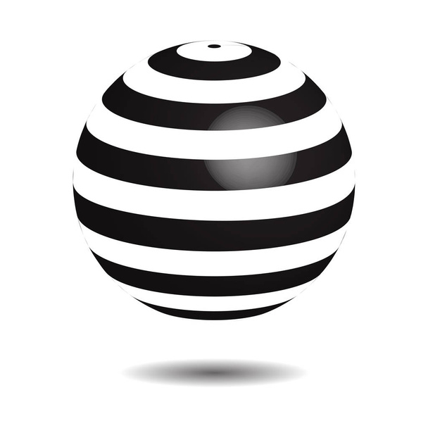 Soyut daire Logo tasarımı, 3d Globe sarmal vektör. - Vektör, Görsel