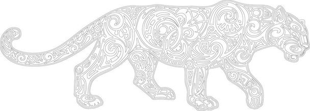 Panther, contour afbeelding - Vector, afbeelding