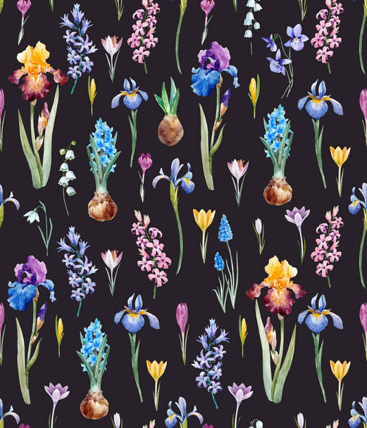 aquarela padrão vetorial floral
 - Vetor, Imagem