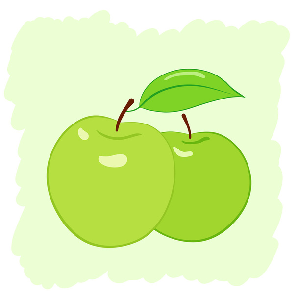 πράσινα μήλα - Διάνυσμα, εικόνα