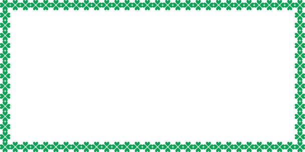 Saint Patricks Day Rechteck Rand aus Shamrocks  - Vektor, Bild