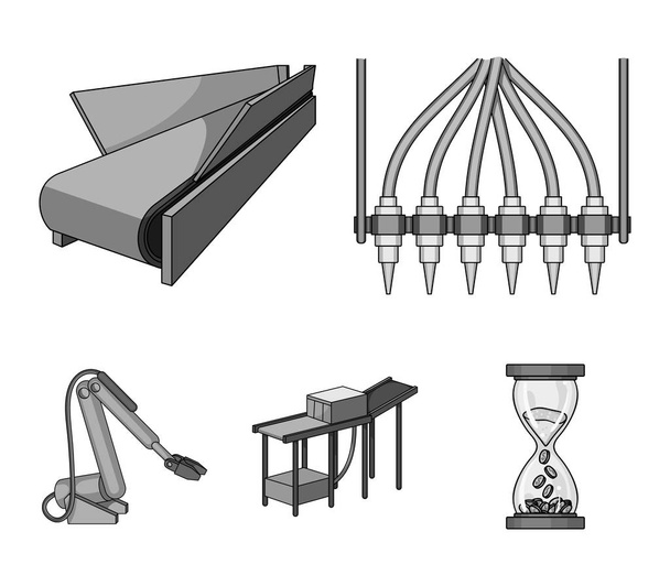 Modern equipment and other web icon in monochrome style.Machine tools and equipment factory icons in set collection. - Διάνυσμα, εικόνα