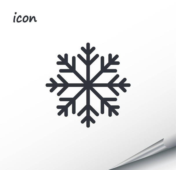 vector icon snowflake on a wrapped silver sheet - Vector, afbeelding