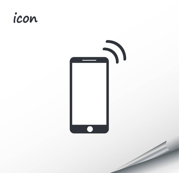 icono de vector de teléfono móvil en una hoja de plata envuelta
 - Vector, Imagen