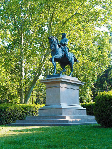 Vittorio Emanuele II statue Bologna city park Italy - Photo, Image