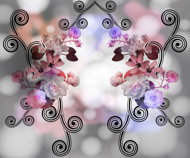 flores padrão geométrico
 - Foto, Imagem