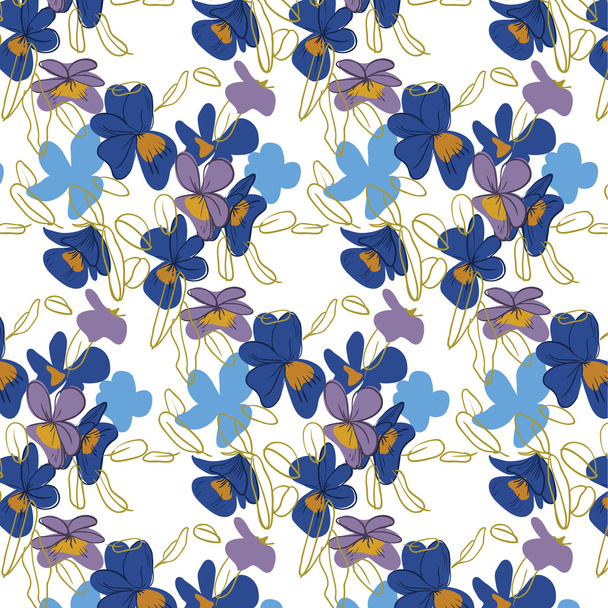 Cute bunch of violets - Вектор,изображение
