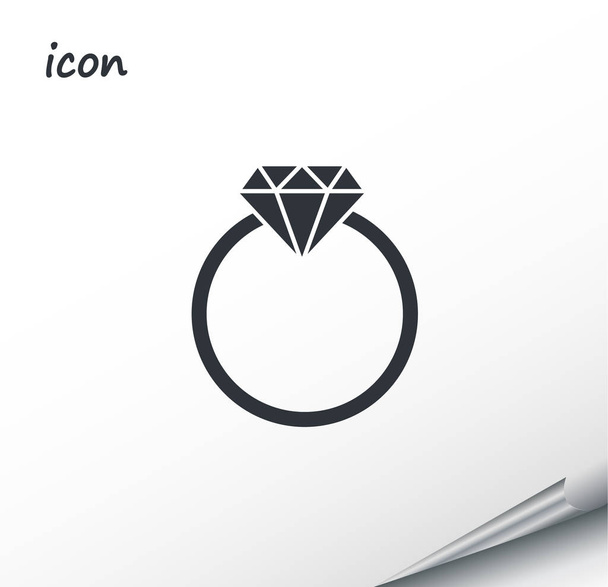 Vektorové ikony diamant na zalomený stříbrný list - Vektor, obrázek