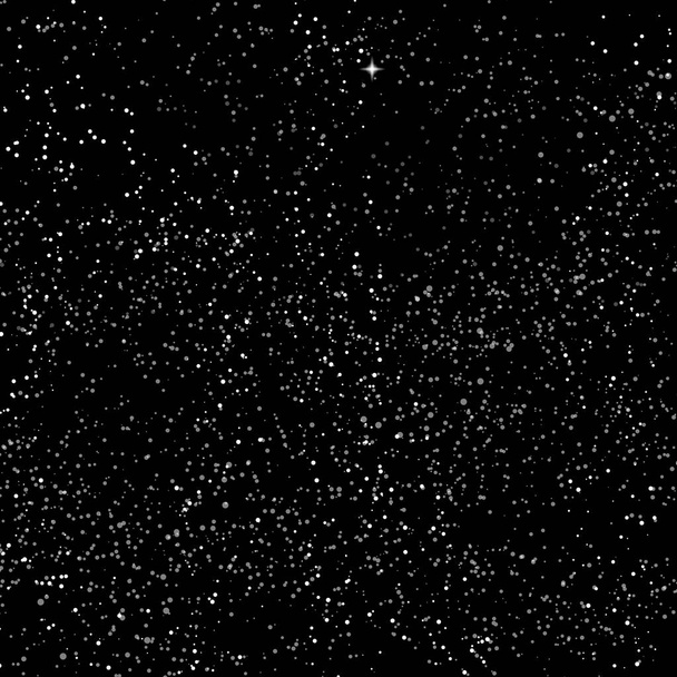 Abstract background space with stars. Vector. Background with stars on black - Vector, Image