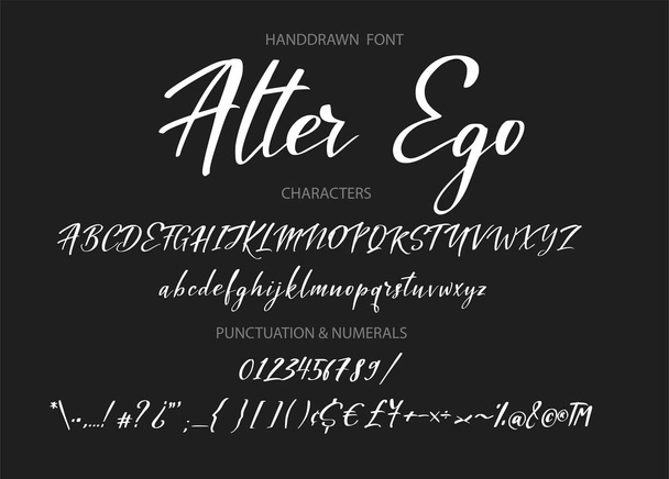 Typografie-Alphabet für Ihre Designs Logo, Schrift, Web-Banner, Karte, Hochzeitseinladung. - Vektor, Bild
