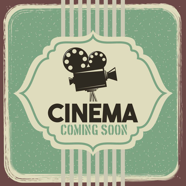 filme de filme de projetor vintage cartaz de cinema
 - Vetor, Imagem