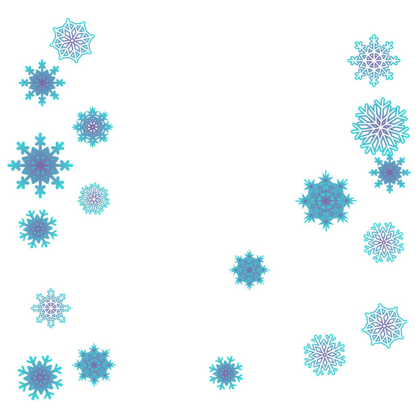 Új év háttér vector hulló hópelyhek - Vektor, kép