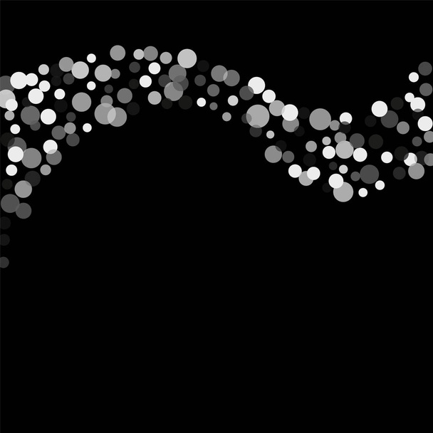Silver confetti on a black background. - Vector, Image