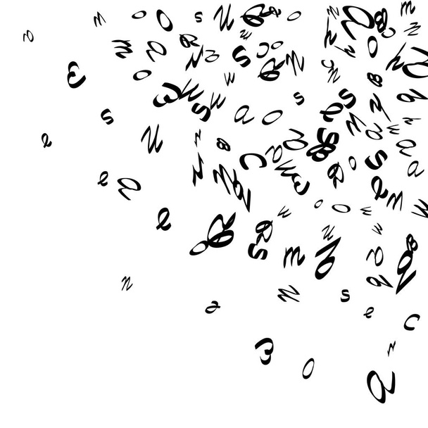 abstrakter Hintergrund schwarzer handgeschriebener Buchstaben - Vektor, Bild
