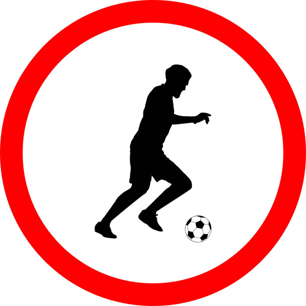 Vektör çizim. Resimde gösterilmektedir bir futbol topu kicks oyuncu. Futbol - Vektör, Görsel