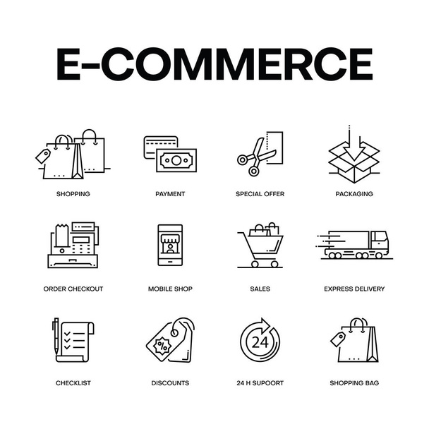 E-Commerce Concept, vektorikuvaus
  - Vektori, kuva