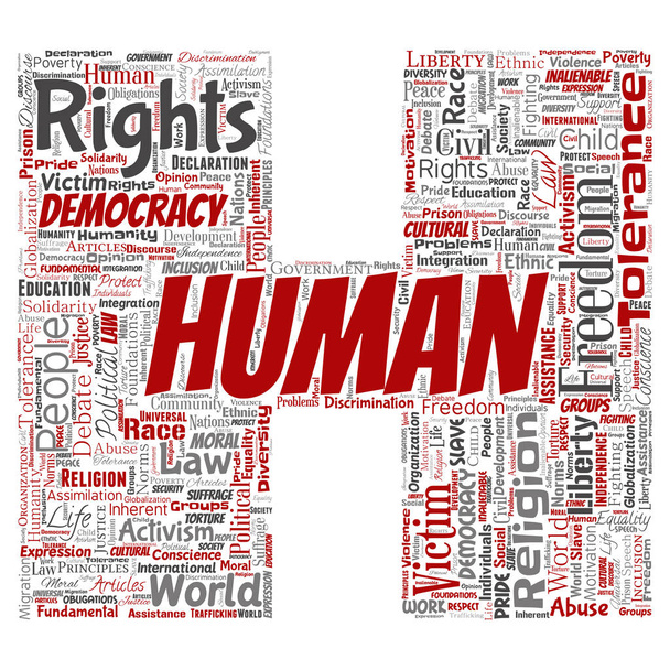 human rights word cloud - Vector, Image
